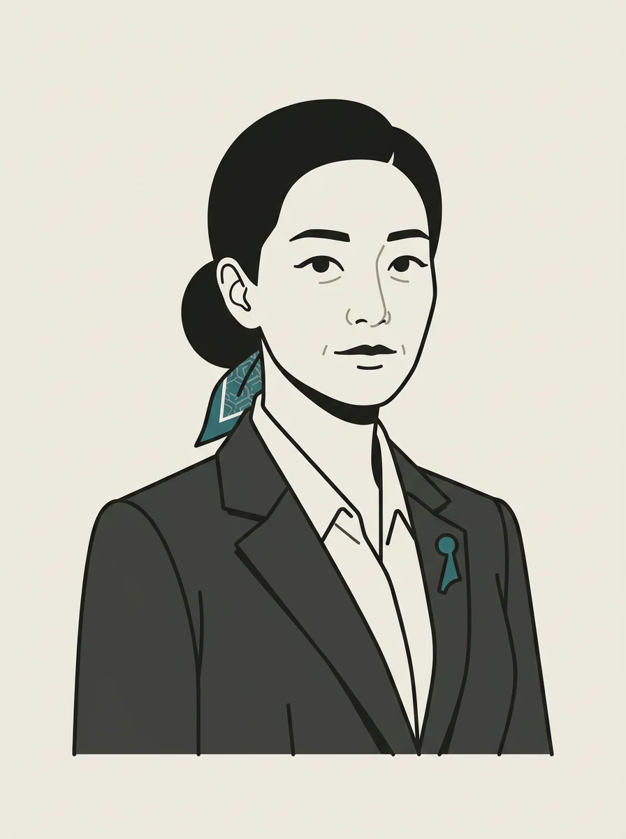 법무법인 곧은결 변호사 초상 일러스트
